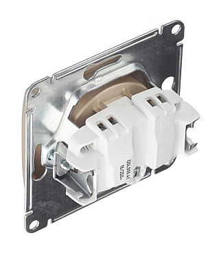 Розетка Systeme Electric Glossa встраиваемая титан (GSL000441)