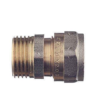 Соединитель прямой 16 обж(ц) х 1/2 НР(ш)