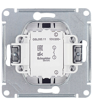 Выключатель Systeme Electric Glossa одноклавишный встраиваемый антрацит (GSL000711)