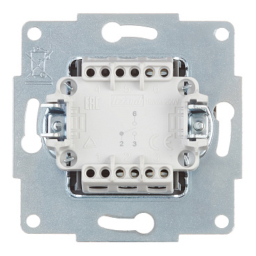 Переключатель Lezard Karina одноклавишный встраиваемый черный бархат (707-4288-105)