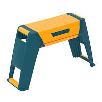 Скамейка Helex оранжево-зеленая 595х195х350 мм садовая (H826)