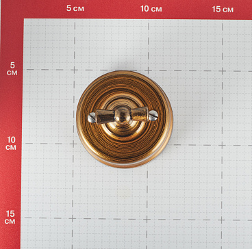 Выключатель Bironi Лизетта двухклавишный накладной бронза ретро (B1-202-25)