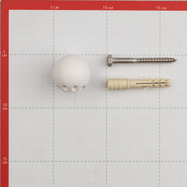 Упор дверной с крепежом белый