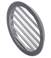 Решетка вентиляционная алюминиевая наружная Era d160 мм с фланцем d185 мм без покрытия