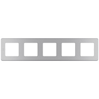 Рамка Legrand Inspiria пятиместная алюминий (673972)
