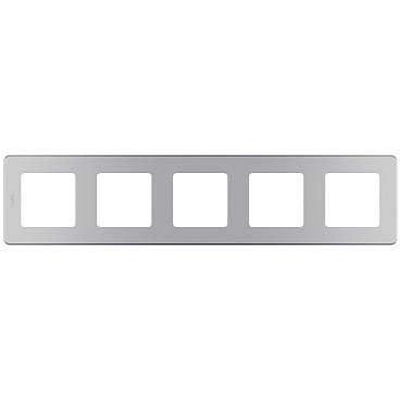 Рамка Legrand Inspiria пятиместная алюминий (673972)