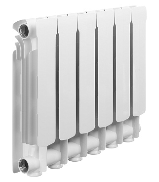 Радиатор алюминиевый Rifar Alum 350 мм 6 секций 1" боковое подключение белый