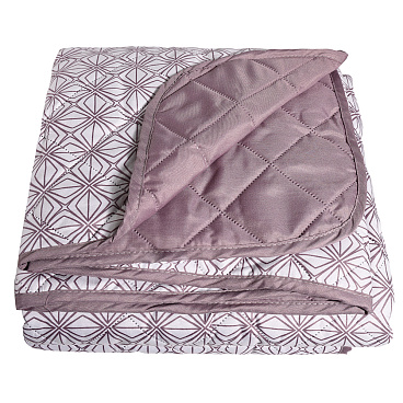 Покрывало 200х220 см Melissa Витраж двустороннее стеганое пыльно-розовое (509172/1)