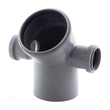 Отвод Lammin d110х50 мм 45° пластиковый с выходом d50 мм универсальный для внутренней канализации (Lm35041050452)