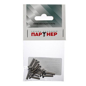 Винт нержавеющая сталь M4x16 мм DIN 7985 полукруглая головка (10 шт.)