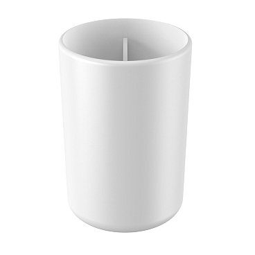 Стакан для ванной Ambient Flux настольный двойной пластик белый (AFX036ABSWT)