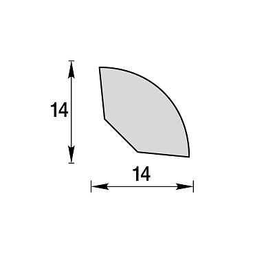 Штапик 14х14х2700 мм вспененный ПВХ белый