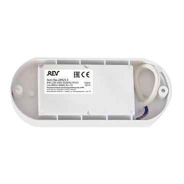 Светильник светодиодный накладной Rev Ritter ДБП-12 4000К 12 Вт IP65 белый (28921 0)