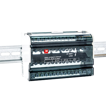 Шина нулевая EKF PROxima 4х15 отверстий в корпусе (sn0-4х15)