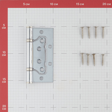 Петля Corsa Deco бабочка универсальная неразъемная 100х75 мм серебро