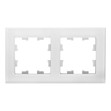 Рамка Systeme Electric AtlasDesign Nature двухместная белая (ATN320102)