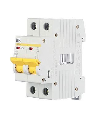 Автоматический выключатель модульный IEK Karat ВА 47-29 2P 25А тип C 4,5 кА 400 В (MVA20-2-025-C)