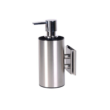 Дозатор для мыла Zenfort B3368F с держателем металл серебро (106703)