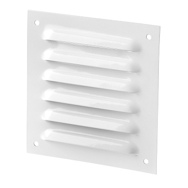 Решетка вентиляционная стальная Ore 125х125 мм белая