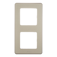 Рамка Legrand Inspiria двухместная шампань (673948)