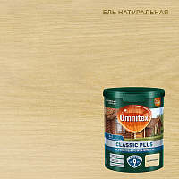 Антисептик Pinotex/Omnitex Classic Plus 3 в 1 декоративный для дерева ель натуральная 0,9 л