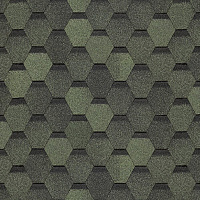 Черепица гибкая Docke Eurasia Шестигранник зеленая 3 кв.м