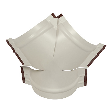 Тройник Y конька полукруглого коричневый RAL 8017