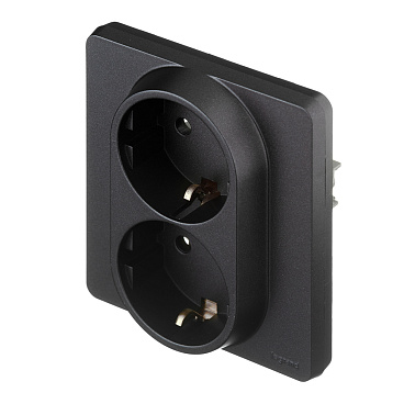 Розетка Legrand Inspiria встраиваемая антрацит (673753)