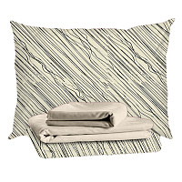 Комплект постельного белья 1,5-спальный тенсель Mona Liza Mark серый с простыней 150х215 см