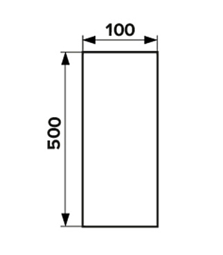 Воздуховод ERA круглый пластиковый d100 мм 0,5 м