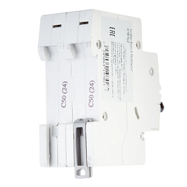 Автоматический выключатель модульный Legrand RX3 2P 50А тип C 4,5 кА 230/400 В (419702)