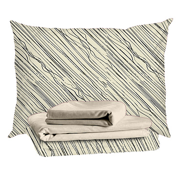 Комплект постельного белья 1,5-спальный тенсель Mona Liza Mark серый с простыней 150х215 см