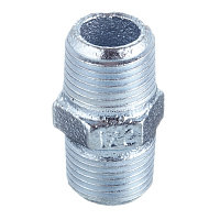 Ниппель Gebo Platinum (280-4V) 1/2 НР(ш) х 1/2 НР(ш) чугунный оцинкованный