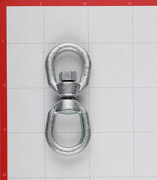 Вертлюг петля-петля d10 мм оцинкованный