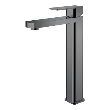 Смеситель для раковины высокий Tokito Aomori однорычажный графит (TOK-AOM-1012GM)