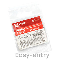 Наконечник штыревой втулочный изолированный EKF PROxima НШВИ 12 мм х 1 кв. мм (50 шт.)