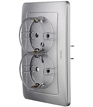 Розетка Hegel Master встраиваемая серебро (РС16-381-06)