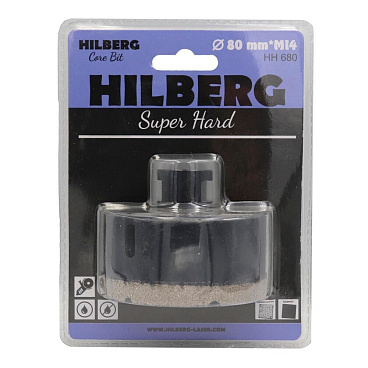 Коронка алмазная Hilberg Super Hard (HH680) по керамограниту 80 мм