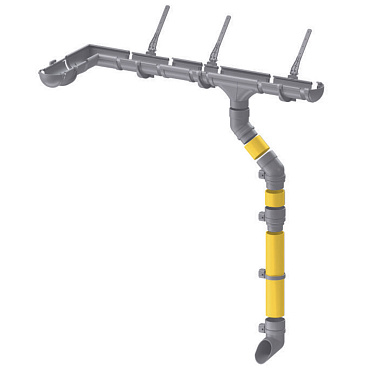 Труба водосточная Docke Premium пластиковая d85 мм 1 м пломбир RAL 9003