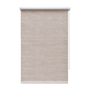 Рулонная штора блэкаут 140х175 см Decofest Каролина коричневая