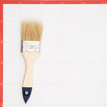 Кисть плоская смешанная щетина деревянная ручка 50х12 мм для красок и антисептиков на водной основе