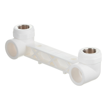 Водорозетка полипропиленовая Valtec двойная 25 мм х 1/2 ВР(г) на планке (VTp.724.0.02504)