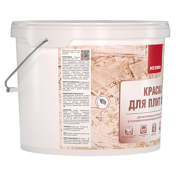 Краска фасадная Neomid для плит OSB для внутренних и наружных работ акриловая 14 кг