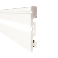 Плинтус экополимер Солид 80х14х2000 мм белый с рассеивателем (1 UHD 17/80CL)