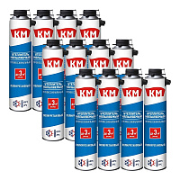 Утеплитель напыляемый полиуретановый КМ профессиональный 750 мл комплект (12 шт.)