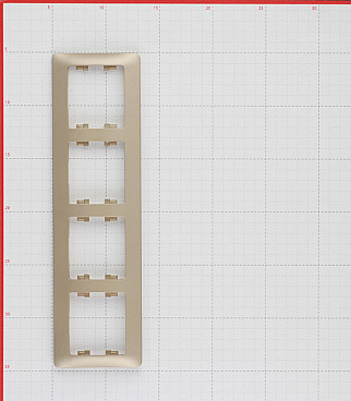 Рамка Systeme Electric Glossa четырехместная титан (GSL000404)