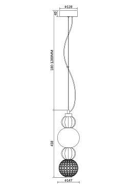 Подвесной светильник Maytoni P069PL-L17CH3K