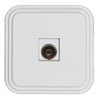 Розетка телевизионная Svet накладная белая (0218-00101)