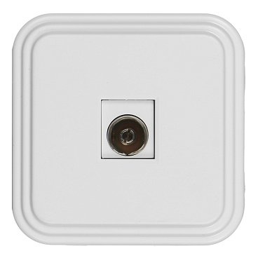Розетка телевизионная Svet накладная белая (0218-00101)