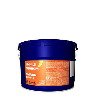 Эмаль ПФ-115 Empils Эконом черная глянцевая 10 кг